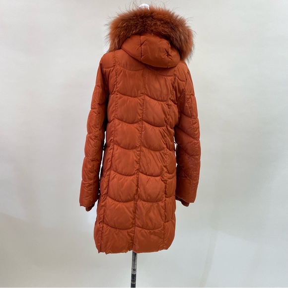 Olanmear Terracotta Color Puffer Jacket With Detachable Hood Fur Size 2XL - Picture 14 of 14